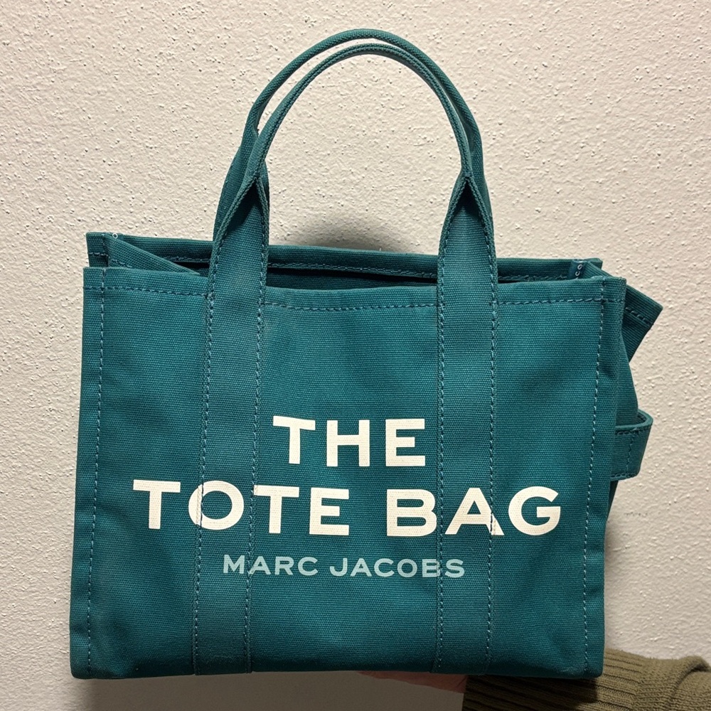 Marc Jacobs Blue Tote with White Lettering